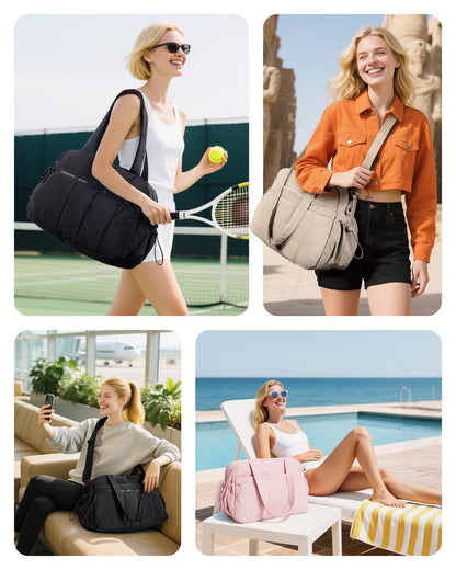 BAGSMART Duffle Bag for Travel, Gym Bag for Women, Weekender Carry on