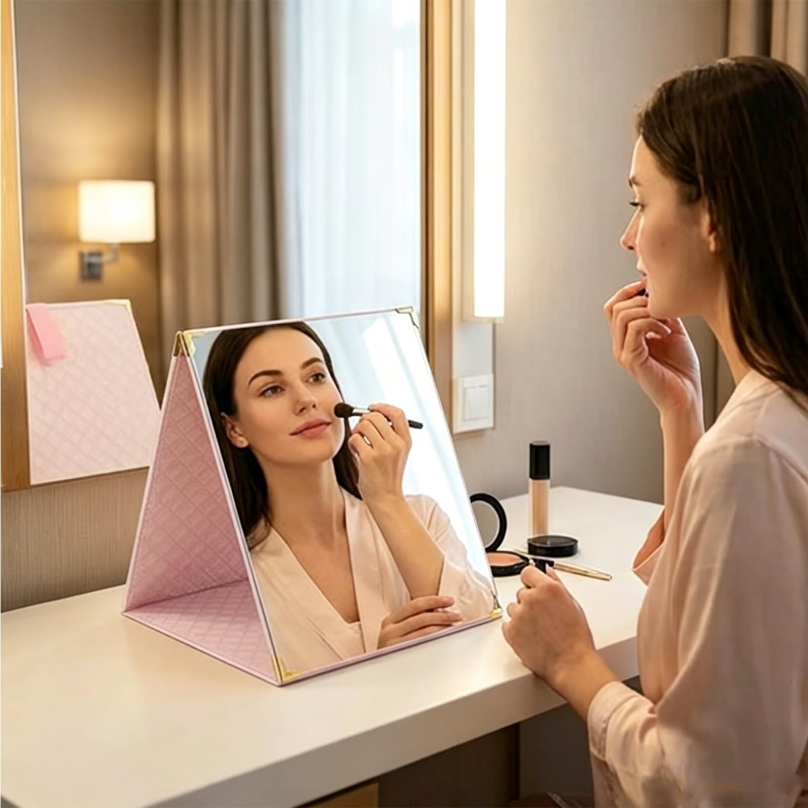 SAFEE MRROR Foldable Full Length Travel Mirror, (48in x 12in) Portable Shatterproof Hanging