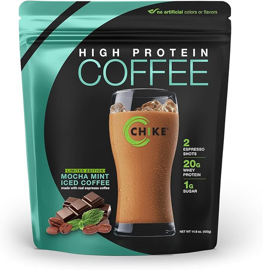 Chike Mocha Mint High Protein Iced Coffee, 20 G Protein, 2 Shots Espresso, 1 G Sugar, Keto Friendly