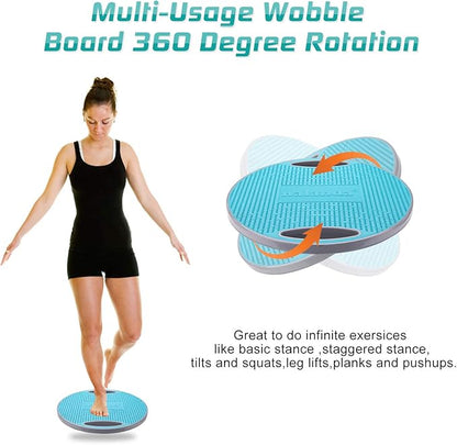 NALANDA Wobble Balance Board, Core Trainer for Balance Training and Exercising, Healthy Material Non-Skid TPE Bump Surface, Stability Board for Kids and Adults