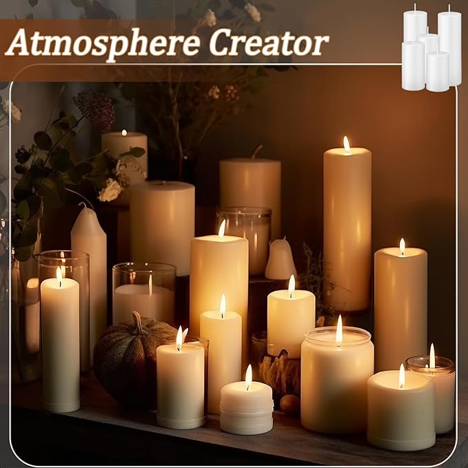 36 Pcs Ivory Pillar Candles Bulk Set，Hurricane Candlesï¼? Different Lengths 2 x 3/4/6 Inch (12 Each)，Dripless Unscented Smokeless，Gives You a Better Atmosphere When Organizing an Event Party.