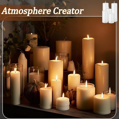 36 Pcs Ivory Pillar Candles Bulk Set，Hurricane Candlesï¼? Different Lengths 2 x 3/4/6 Inch (12 Each)，Dripless Unscented Smokeless，Gives You a Better Atmosphere When Organizing an Event Party.