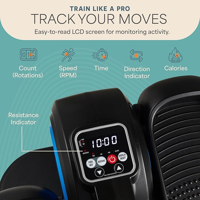 Lifepro Under Desk Elliptical Exercise Machine with or without Red Light, Seated Pedal Exerciser for Seniors & Adults, Quiet Elliptical Machine for Home or Office, Portable Leg Exerciser While Sitting