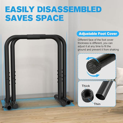 RELIFE REBUILD YOUR LIFE Dip Station Functional Heavy Duty Dip Stands Fitness Workout Dip bar Station Stabilizer Parallette Push Up Stand