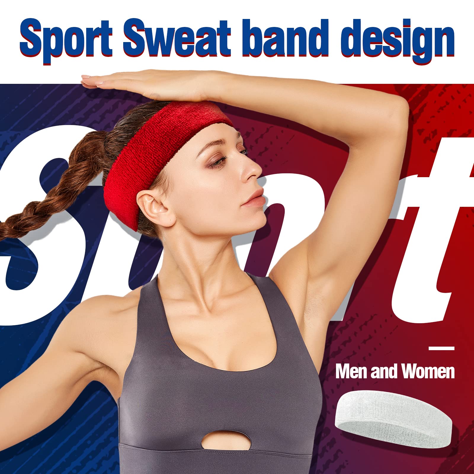 NONSTOP Mens Headband Sweatbands for Men Women, Sweat Wicking Head Bands Mens Sports Towel