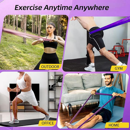 WHATAFIT Resistance Bands, Pull Up Assistance Bands, Exercise Bands, Workout Bands Set for Men and Women Home Fitness, Body Stretching, Strength Training, Physical Therapy