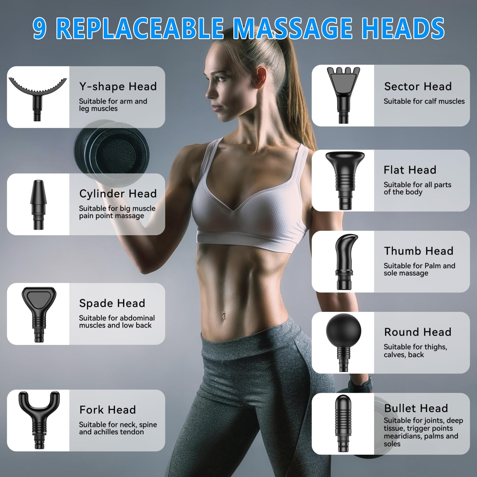 APHERMA Massage Gun, Muscle Massage Gun for Athletes Handheld Electric Deep Tissue Back Massager