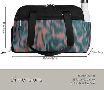Vooray 25L Trainer Duffel Bag ??Lightweight Travel Duffel for Women and Men with Shoe Pocket, Workout Bag, Weekender for Overnight, Football, Traveling, or Hospital Use