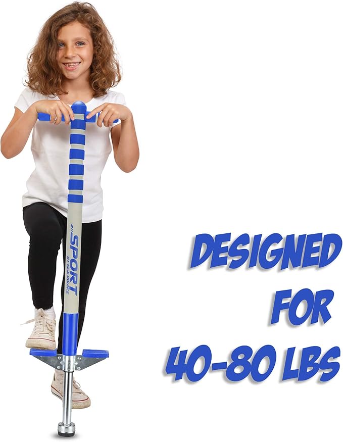 New Bounce Pogo Stick for Kids - Pogo Sticks, 40 to 80 Lbs - Sport Edition, Quality, Easy Grip, PogoStick for Hours of Wholesome Fun