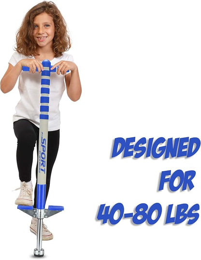 New Bounce Pogo Stick for Kids - Pogo Sticks, 40 to 80 Lbs - Sport Edition, Quality, Easy Grip, PogoStick for Hours of Wholesome Fun