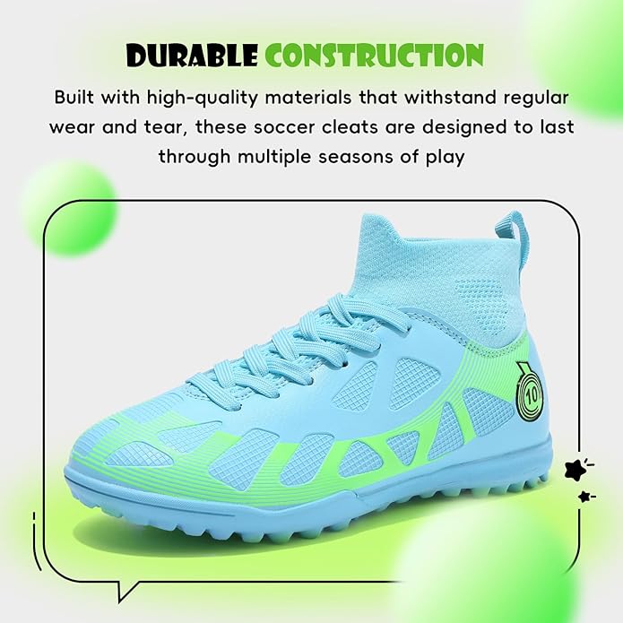 Soccer Cleats Kids Boys Girls Athletic Outdoor Football Shoes