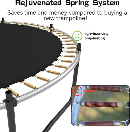 20pcs Trampoline Springs 5.5/6.5 Inch Heavy Duty Galvanized Steel High Tensile Replacement Kit with T-Hook,Trampoline Accessories