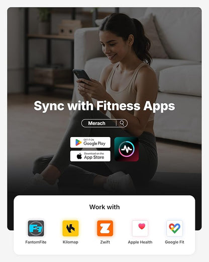 MERACH Exercise Bike, Brake Pad Stationary Bike with Exclusive App, Low Noise Indoor Cycling Bike with 300lbs Weight Capacity, Tablet Mount and Fitness Courses for Weight Loss