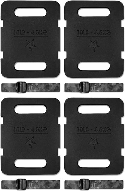 Yes4All Adjustable Ruck Weight with Straps for Rucking, Swings, Squat & Strength Training - Multiple Weights: 10LB to 40LB