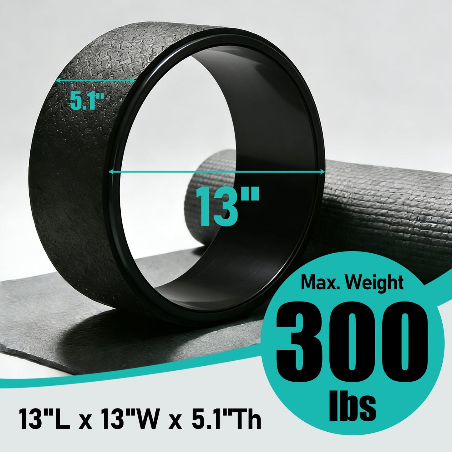 NGT 13 inch Yoga Wheel for Back Pain Strongest and Most Comfortable Dharma Yoga Prop Wheel with