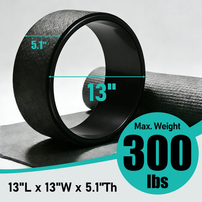 NGT 13 inch Yoga Wheel for Back Pain Strongest and Most Comfortable Dharma Yoga Prop Wheel with