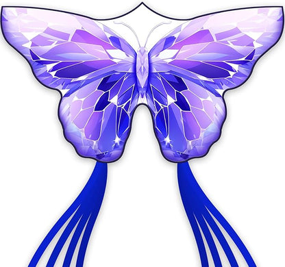 Golden Butterfly Design Kites ，Outdoor Work Colorful Kite Long Tails，Easy to Fly ，Outdoor Flying Toys for Adult and Kids Surf with Handle