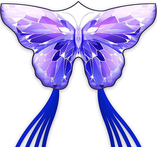 Golden Butterfly Design Kites ，Outdoor Work Colorful Kite Long Tails，Easy to Fly ，Outdoor Flying