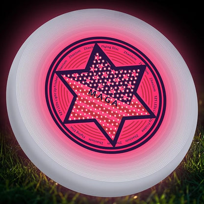49LEDs Flying Disc with 16 Million Color RGB, 3 Modes+Rechargeable+Waterproof+175g, Cool Sports and Outdoors for Parks/Camping/Beach/Backyards,Easter & Birthday Gifts for Teens/Kids/Adults