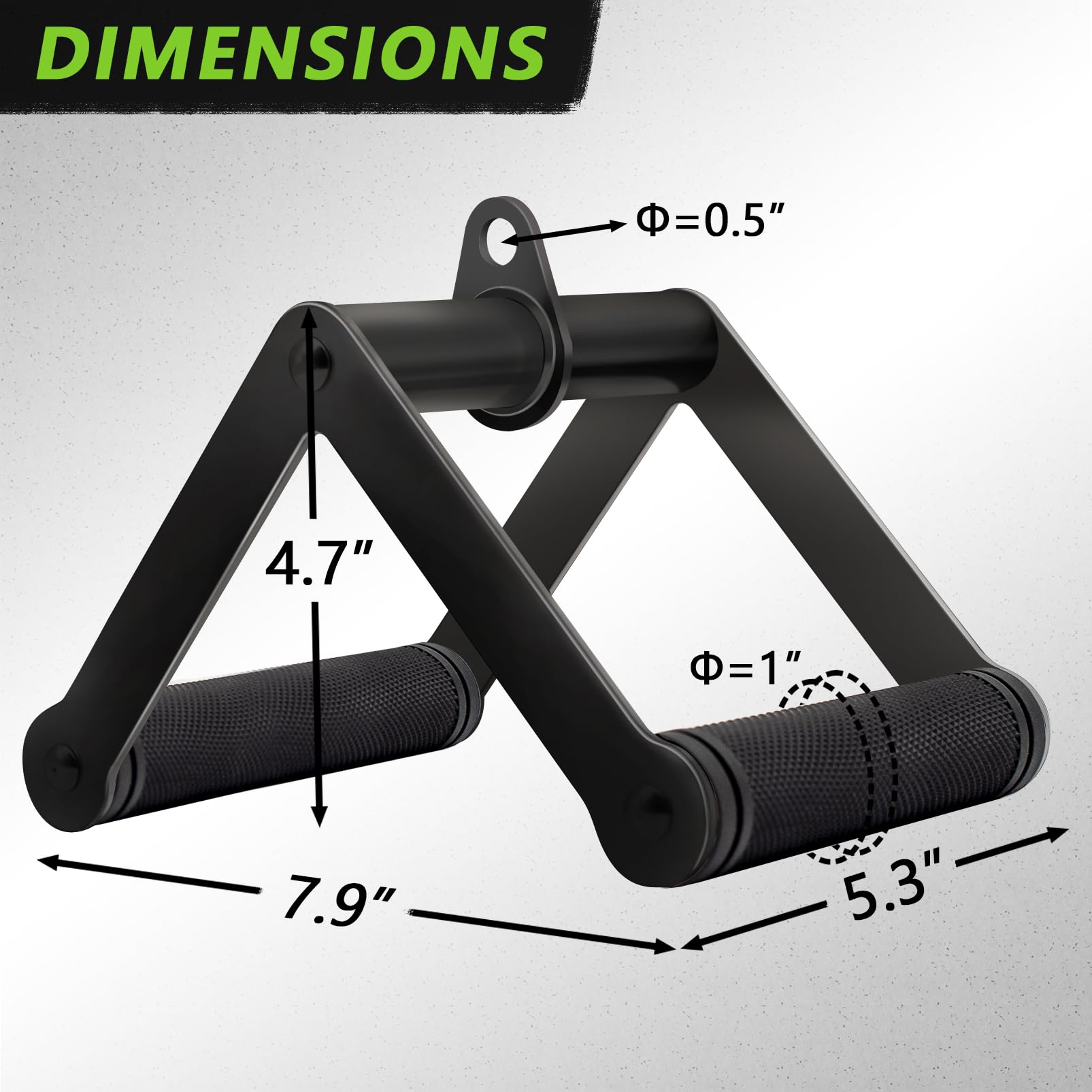 Howffite Double D Row Handle Cable Attachment V Bar Attachment LAT Pull Down Attachments Tricep