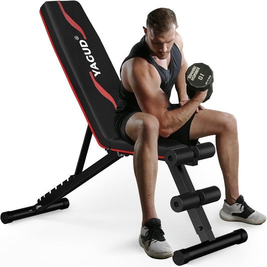 Weight Bench Press, Adjustable Workout Benches for Home Gym Dumbbell Exercise, 880 LB Stable