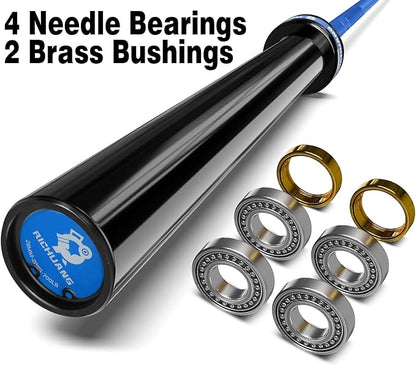 7ft Olympic Barbell, Weightlifting Barbell 28mm 45lb - 500/700/1000lbs Capacity with Smooth Spinning Sleeves, Olympic Bar Fits 2" Olympic Plates, for Snatch Clean Jerk - Home Gym Training