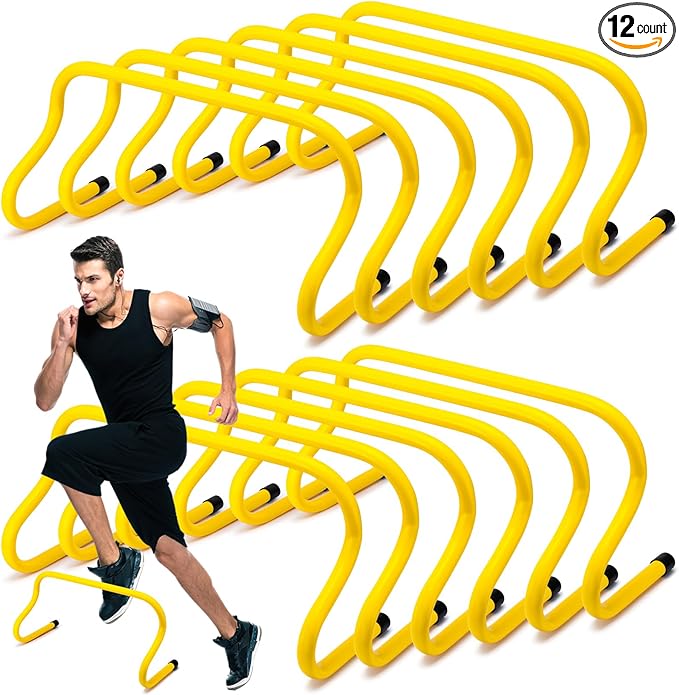Wettarn 12 Pcs 9" Speed Training Agility Hurdles for Athletes Reliable Training Hurdle Plyometric and All Purpose Practice Equipment for Soccer Basketball Football