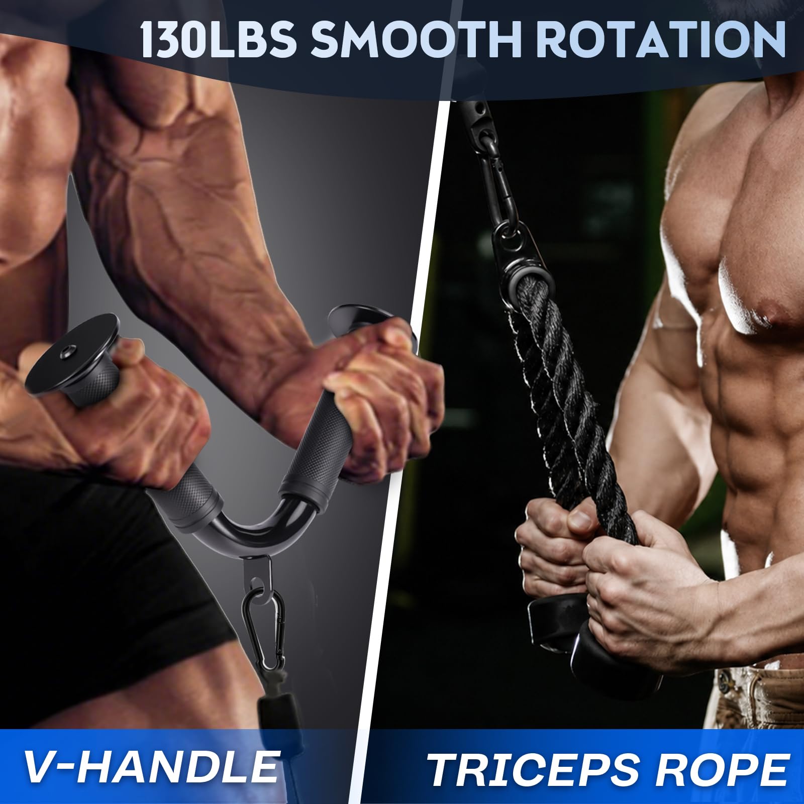 10-in-1 Cable Machine Attachments Set, LAT Pulldown Attachments Cable Accessories for Home Gym