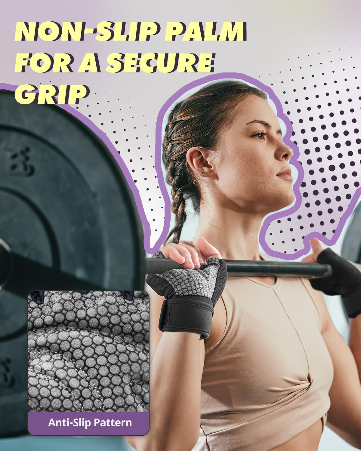 Trideer Weight Lifting Gloves for Women & Men, Wrist Support & Padded Palm