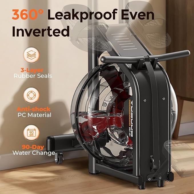 YOSUDA Magnetic/Water Rowing Machine for Home - Rower Machine Use with Bluetooth, App Supported, Rowing Machine for Taller Power Athletes, Comfortable Seat Cushion