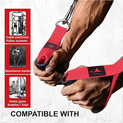 Heavy Duty Gym Workout Handles Attachment for Cable Machine,Resistance Band,Pulley System Home Exercise Equipment, Compatible with Bowflex,Total and Smith, Comfortable and Stronger Grip