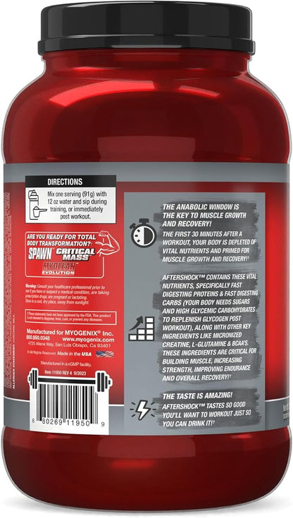 Myogenix Aftershock Post Workout ??Muscle Growth Whey Protein Powder ??Speeds Up Muscle Growth and Recovery ??Supports Joint Health and Replenishes Glycogen ??Fruit Punch, 3 lbs