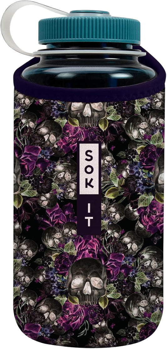 Sok It BotlSok Water Bottle Sleeve Insulated Neoprene Cover (After Dark, Fits 32oz Nalgene)