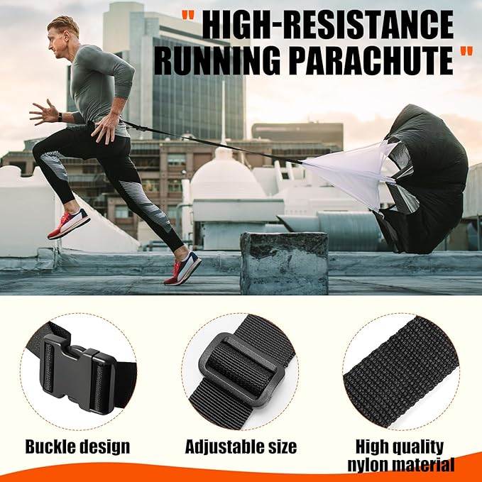 Soccer Training Equipment, Agility Speed Training Set with 20ft Speed Ladder, 12 Cones, 4 Adjustable Hurdles, Jump Rope, Parachute | Ideal for Basketball, Football Practise, for Kids, Youth, Adults