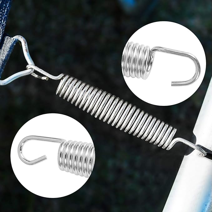 40Pcs 5-1/2” Trampoline Spring Replacement, Stainless Steel Replacement Spring for Trampoline, High Tensile Silver Wire Springs Set with Durable T Hook Fit Skywalker JumpKing Upperbounce Skybound