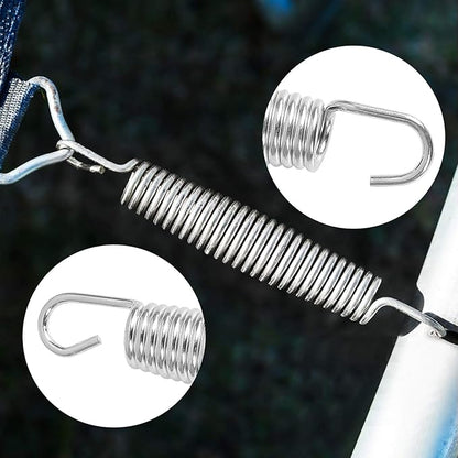 40Pcs 5-1/2” Trampoline Spring Replacement, Stainless Steel Replacement Spring for Trampoline, High Tensile Silver Wire Springs Set with Durable T Hook Fit Skywalker JumpKing Upperbounce Skybound