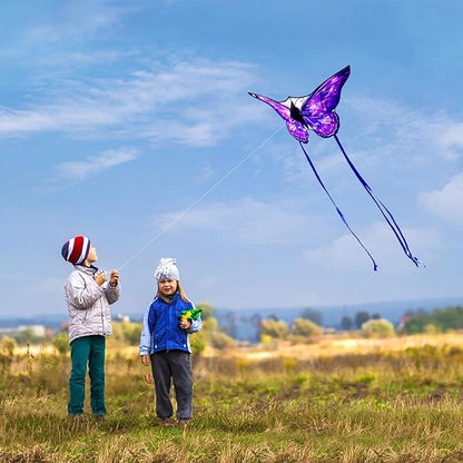 Mint's Colorful Life Butterfly Kite for Kids & Adults Easy to Fly, Large Single Line Kites with 300ft String Kite Handle
