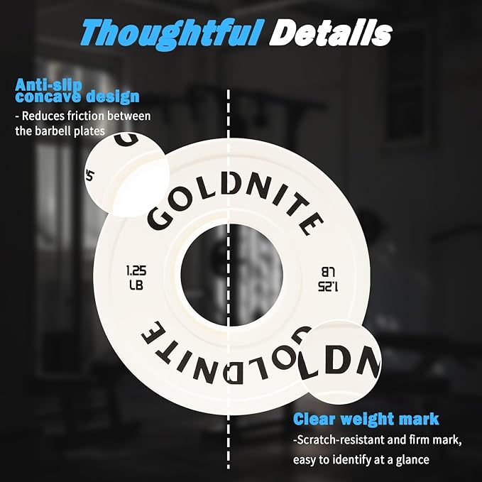 Change Plates Set 1.25LB 2.5LB 5LB Set Fractional Weight Plate Olympic Bumper Plates for Cross Training Steel Insert Strength Training Weight Plates