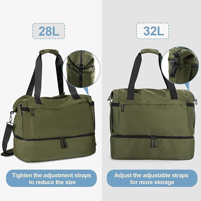 Gym Bag for Men Women, Tactical Travel Duffel bag with Removable Dividers & Shoe Compartment, Weekender Carry on Bag with Toiletry Bag, Overnight Range Bag for Workout Soccer Yoga Gym