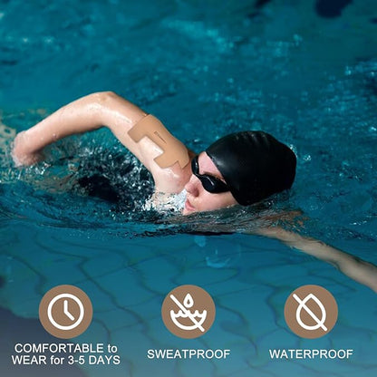 15 Pcs Precut Kinesiology Tape for Shoulder, Latex-Free Shoulder Tape for Pain Relief, Muscle Strips Kinesiology Tapes Precut, Sports Tapes Athletic Patch Support Muscle Elastic Breathable(Skin Color)