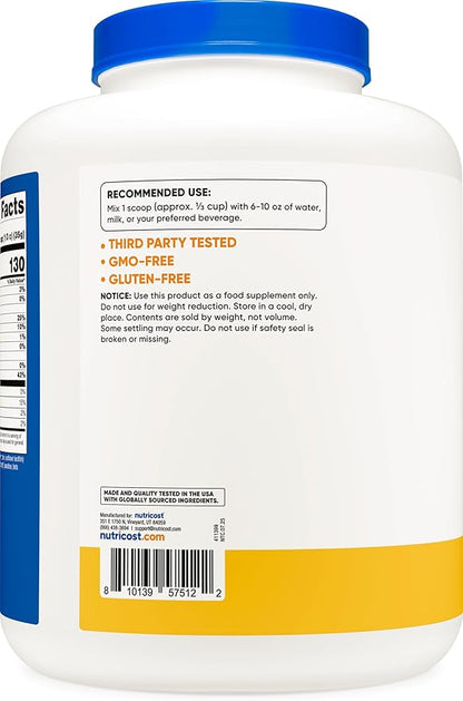 Nutricost Whey Protein Powder Pineapple (5 LBS) - Gluten-Free, GMO-Free, from Whey Protein Concentrate