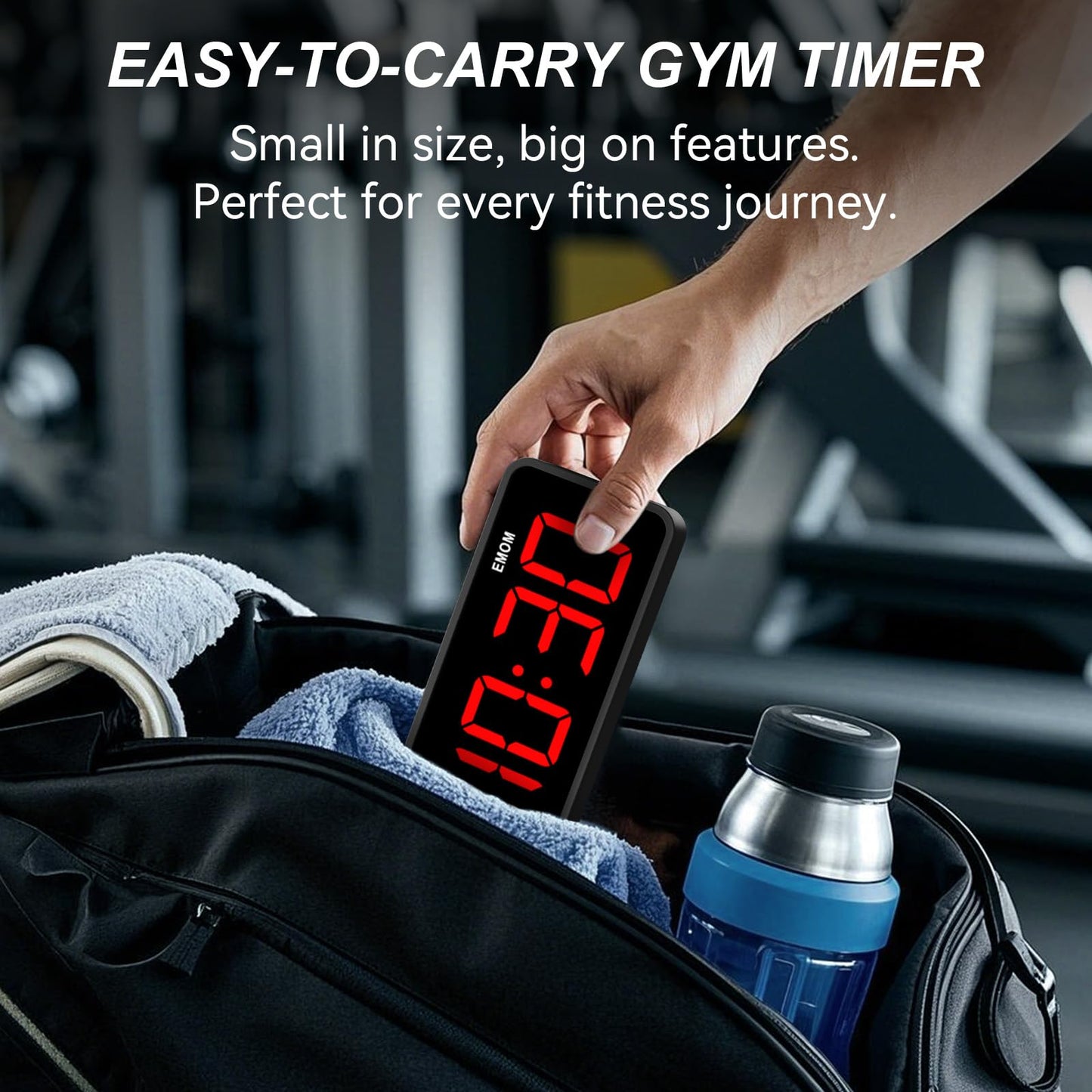 Acedeck Portable Gym Timer Clock: Fitness Digital Clock with Strong Magnet