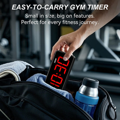 Acedeck Portable Gym Timer Clock: Fitness Digital Clock with Strong Magnet