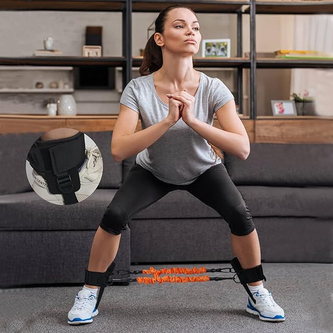 TOCO FREIDO Speed&Agility Training Set – 20ft Agility Ladder Set with 12 Rungs, 4 Adjustable Training Hurdle, 12 Disc Cones, 2 Resistance Bands, 1 Running Parachute and Footwork Drills Equipment