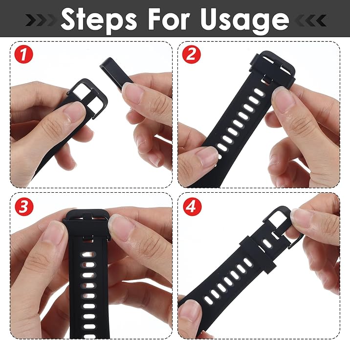 8 Pack Smart Watch Band Fixing Rings, Multi-Color Silicone Magicband Holder Locks Clips Strap Holder Watch Band Strap Replacement Accessories