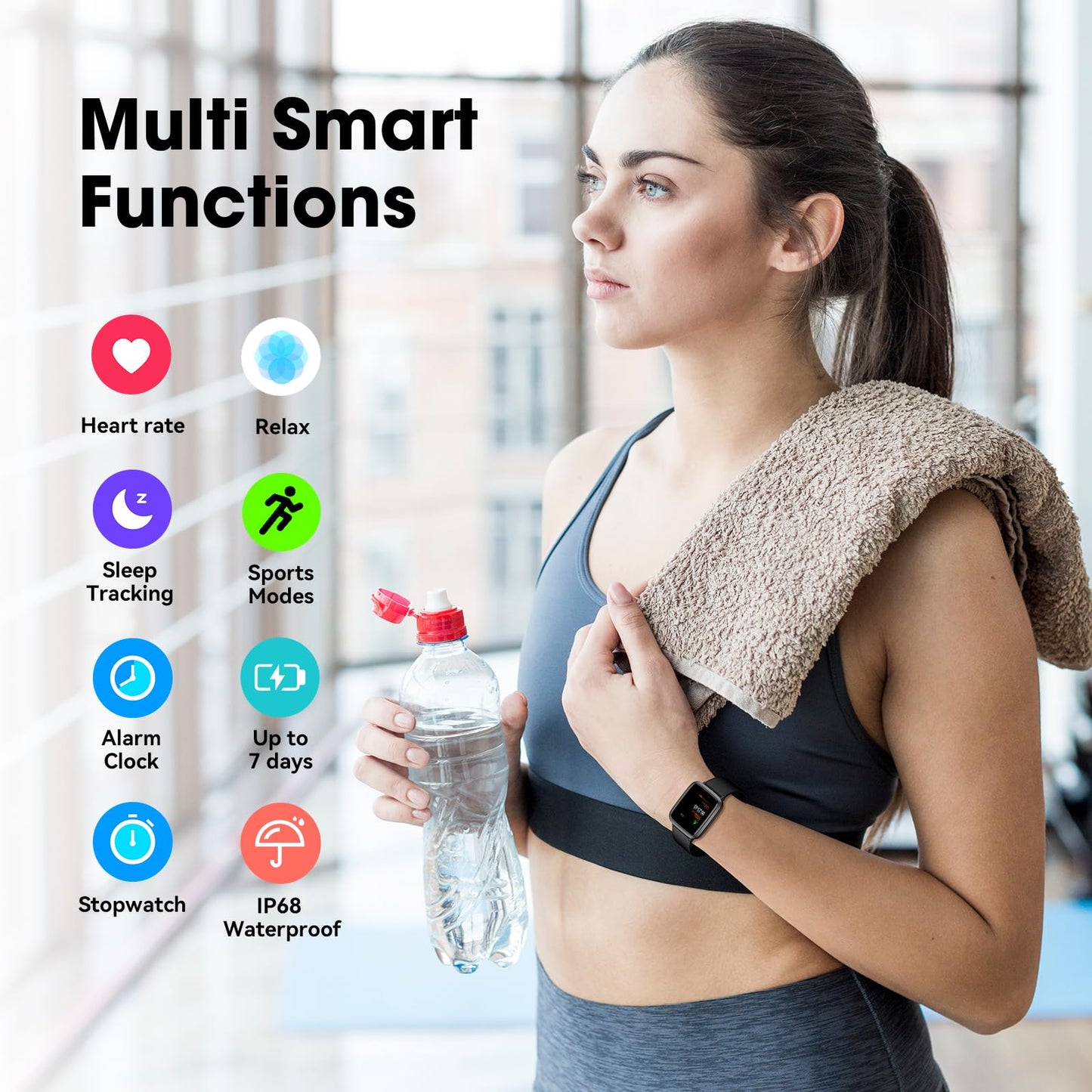 Fitness Tracker Watch with Heart Rate, Activity Tracker, Pedometer Watch