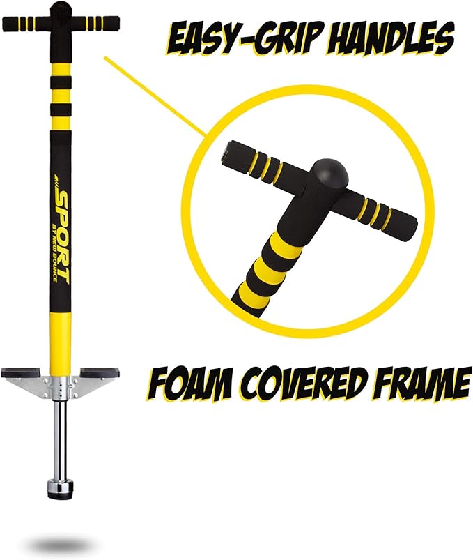 New Bounce Pogo Stick for Kids - Pogo Sticks, 40 to 80 Lbs - Sport Edition, Quality, Easy Grip, PogoStick for Hours of Wholesome Fun