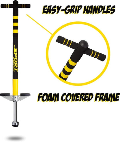 New Bounce Pogo Stick for Kids - Pogo Sticks, 40 to 80 Lbs - Sport Edition, Quality, Easy Grip, PogoStick for Hours of Wholesome Fun