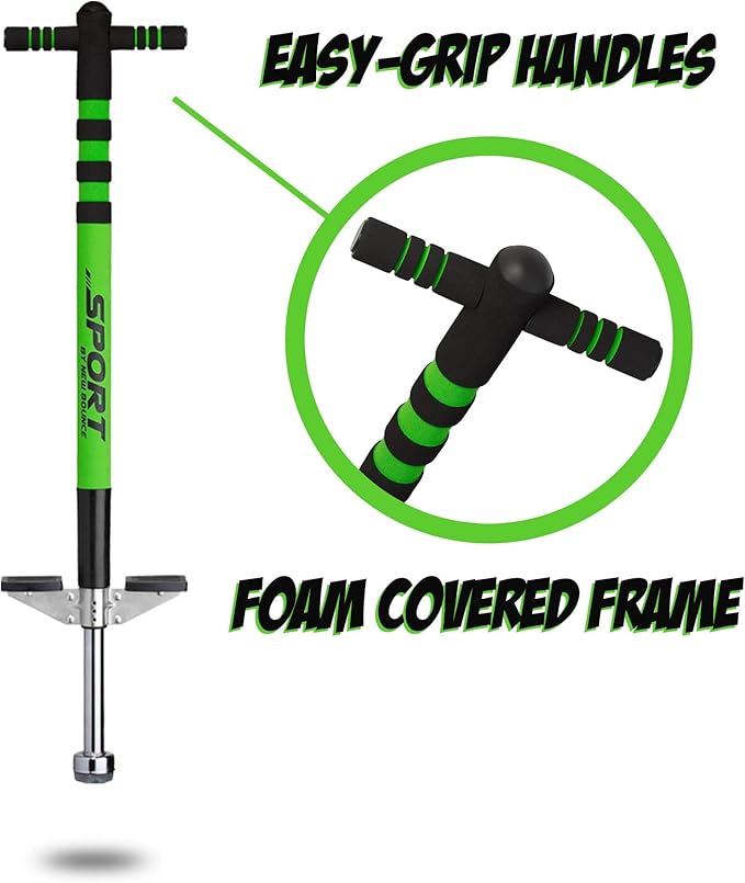 New Bounce Pogo Stick for Kids - Pogo Sticks, 40 to 80 Lbs - Sport Edition, Quality, Easy Grip, PogoStick for Hours of Wholesome Fun