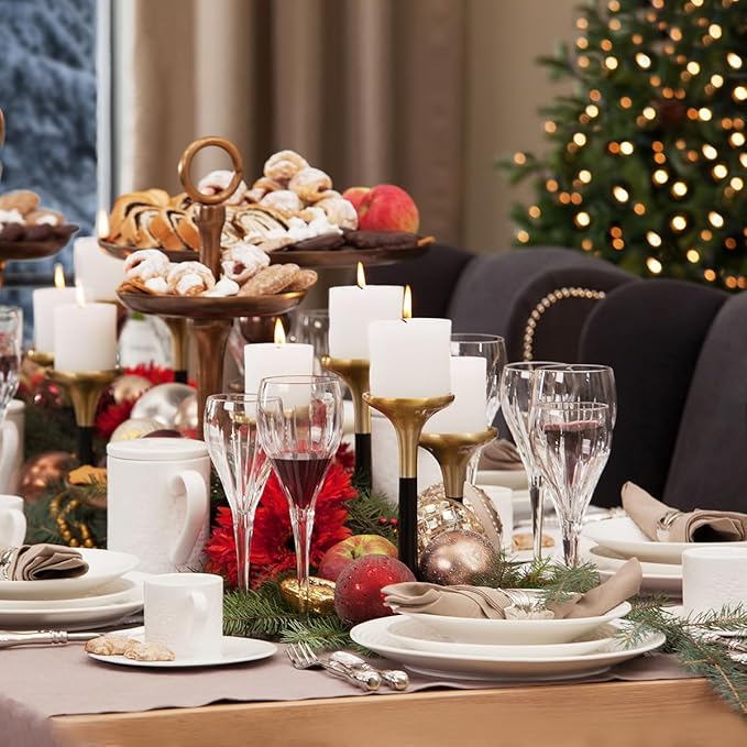 6 Packs 2.75x3.25 Inch White Pillar Candles, Unscented Dripless Non-Toxic Smokeless Clean Long Lasting Burning Cylinder Candles for Home Dinner Table Decoration Emergency Power Outage